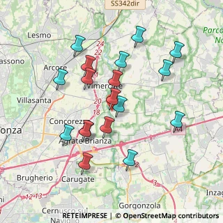 Mappa Via A. Gramsci, 20875 Burago di Molgora MB, Italia (3.595)