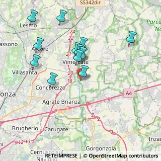 Mappa Via A. Gramsci, 20875 Burago di Molgora MB, Italia (3.65615)