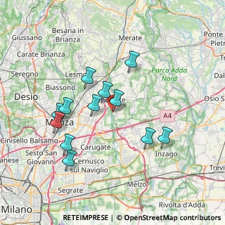 Mappa Via Antonio Gramsci, 20875 Burago di Molgora MB, Italia (6.82833)