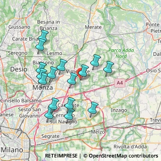 Mappa Via Antonio Gramsci, 20875 Burago di Molgora MB, Italia (7.35438)