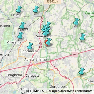 Mappa Via Antonio Gramsci, 20875 Burago di Molgora MB, Italia (4.14667)