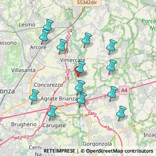 Mappa Via Antonio Gramsci, 20875 Burago di Molgora MB, Italia (4.10077)