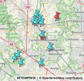 Mappa Via Capo Sile, 21042 Caronno Pertusella VA, Italia (3.92417)