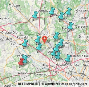 Mappa Via Privata Turconi, 21042 Caronno Pertusella VA, Italia (7.74167)