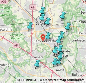 Mappa Via Privata Turconi, 21042 Caronno Pertusella VA, Italia (3.74267)