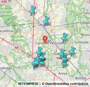 Mappa Via Privata Turconi, 21042 Caronno Pertusella VA, Italia (4.08643)