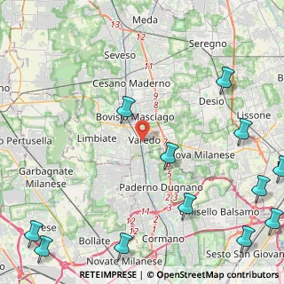 Mappa Via Pietro Volpi, 20814 Varedo MB, Italia (6.99769)