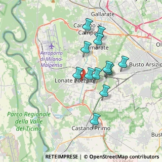 Mappa Via 2 Giugno, 21015 Lonate Pozzolo VA, Italia (3.01333)