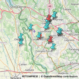 Mappa Piazza Santa Croce, 21015 Lonate Pozzolo VA, Italia (7.025)