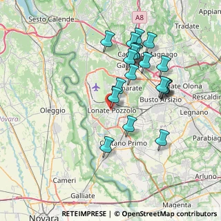 Mappa Piazza Santa Croce, 21015 Lonate Pozzolo VA, Italia (7.2725)