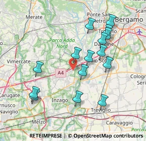 Mappa Via Don Giovanni Minzoni, 20056 Trezzo sull'Adda MI, Italia (7.56267)
