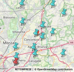 Mappa Via S. Vincenzo, 20863 Concorezzo MB, Italia (4.88333)