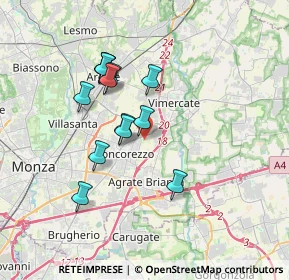 Mappa Via S. Vincenzo, 20863 Concorezzo MB, Italia (3.01923)