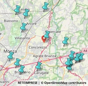 Mappa Via S. Vincenzo, 20863 Concorezzo MB, Italia (5.65294)