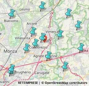 Mappa Via S. Vincenzo, 20863 Concorezzo MB, Italia (4.85857)