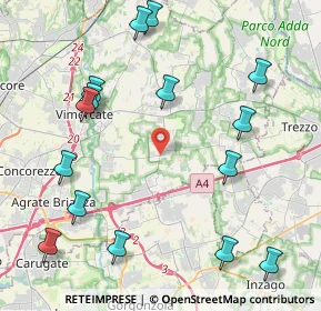 Mappa Via Cavenago, 20876 Ornago MB, Italia (5.10667)