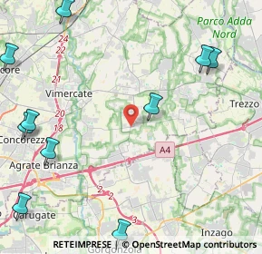 Mappa Via Cavenago, 20876 Ornago MB, Italia (6.82692)