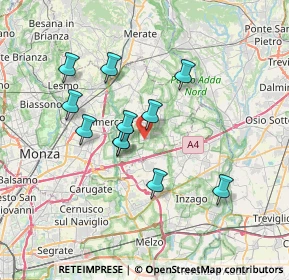 Mappa Via Cavenago, 20876 Ornago MB, Italia (6.07455)
