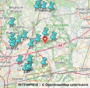 Mappa Via Cavenago, 20876 Ornago MB, Italia (9.453)