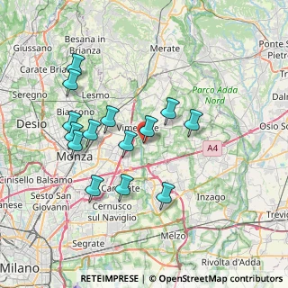 Mappa Largo Crocefisso, 20875 Burago di Molgora MB, Italia (6.96)
