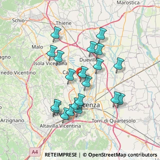 Mappa Via Delle Primule, 36030 Caldogno VI, Italia (6.9775)