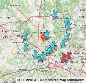 Mappa Via per Origgio, 21042 Caronno Pertusella VA, Italia (7.56294)