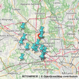 Mappa Via Origgio, 21042 Caronno Pertusella VA, Italia (6.7)