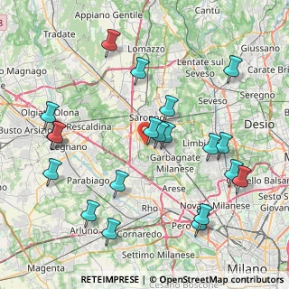 Mappa Via per Origgio, 21042 Caronno Pertusella VA, Italia (9.086)