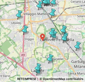 Mappa Via per Origgio, 21042 Caronno Pertusella VA, Italia (2.5625)