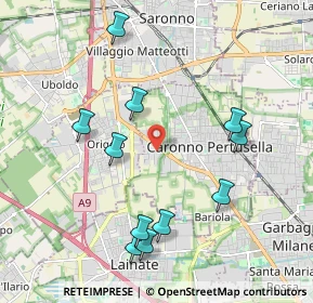 Mappa Via per Origgio, 21042 Caronno Pertusella VA, Italia (2.10909)