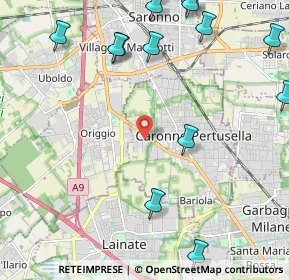Mappa Via per Origgio, 21042 Caronno Pertusella VA, Italia (2.93)