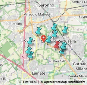 Mappa Via Origgio, 21042 Caronno Pertusella VA, Italia (1.45)