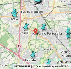 Mappa Via per Origgio, 21042 Caronno Pertusella VA, Italia (3.1115)