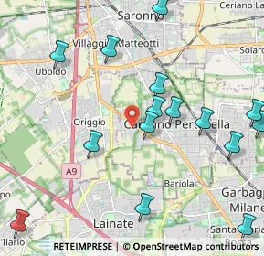 Mappa Via Origgio, 21042 Caronno Pertusella VA, Italia (2.54563)