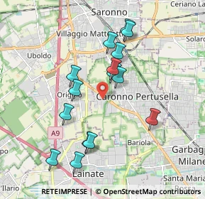 Mappa Via Origgio, 21042 Caronno Pertusella VA, Italia (1.78867)