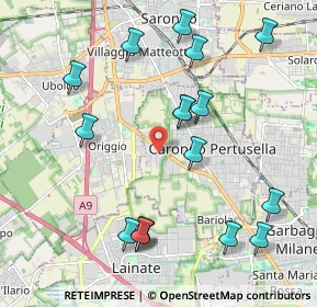 Mappa Via per Origgio, 21042 Caronno Pertusella VA, Italia (2.24706)