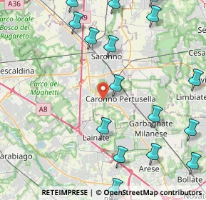 Mappa Via per Origgio, 21042 Caronno Pertusella VA, Italia (6.17)