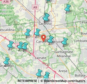 Mappa Via per Origgio, 21042 Caronno Pertusella VA, Italia (5.8)