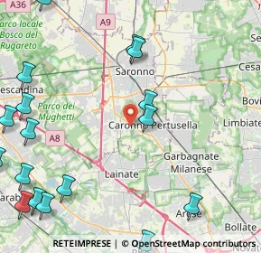 Mappa Via per Origgio, 21042 Caronno Pertusella VA, Italia (6.677)