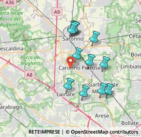 Mappa Via per Origgio, 21042 Caronno Pertusella VA, Italia (3.29)