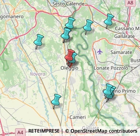 Mappa Vicolo Chiesa, 28047 Oleggio NO, Italia (7.02)