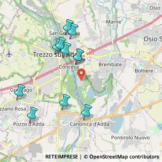 Mappa Via Gaetano Donizetti, 24042 Capriate San Gervasio BG, Italia (2.08182)
