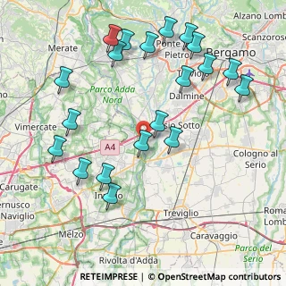 Mappa Via Gaetano Donizetti, 24042 Capriate San Gervasio BG, Italia (9.202)