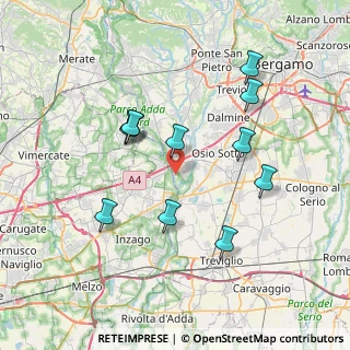 Mappa Via Gaetano Donizetti, 24042 Capriate San Gervasio BG, Italia (7.10636)
