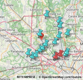 Mappa Via Monte Grappa, 21042 Caronno Pertusella VA, Italia (7.41611)
