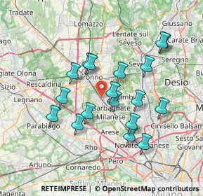 Mappa Via Monte Grappa, 21042 Caronno Pertusella VA, Italia (6.58944)