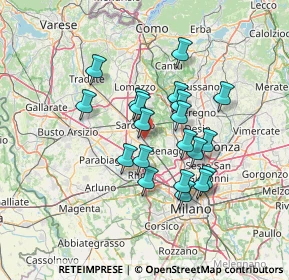 Mappa Via Monte Grappa, 21042 Caronno Pertusella VA, Italia (11.2875)