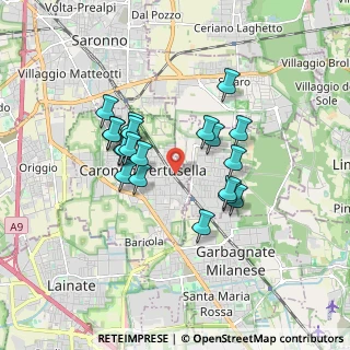 Mappa Via Monte Grappa, 21042 Caronno Pertusella VA, Italia (1.454)