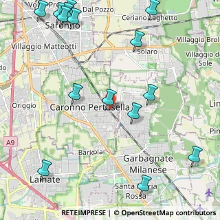 Mappa Via Monte Grappa, 21042 Caronno Pertusella VA, Italia (2.986)