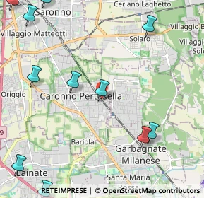 Mappa Via Monte Grappa, 21042 Caronno Pertusella VA, Italia (3.14833)